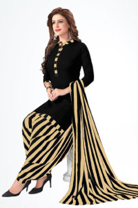 VERCO Crepe Striped Salwar Suit Material