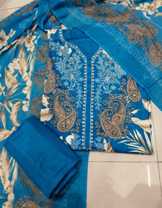 krishna boutique Pure Cotton Printed Salwar Suit Material
