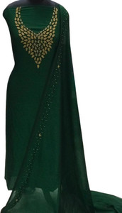 radha fashion Georgette Embroidered Kurta & Churidar Material