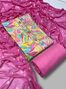 SILKORA Pure Cotton Floral Print Salwar Suit Material