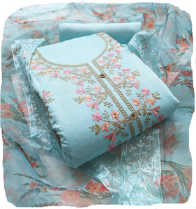 Aahira Chanderi Embroidered Salwar Suit Material