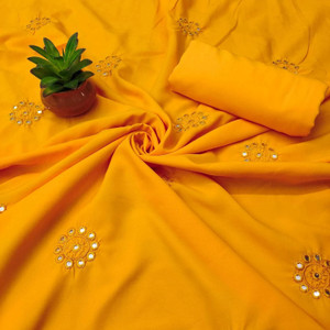 jungle herbs Cotton Blend Embroidered Kurta & Churidar Material