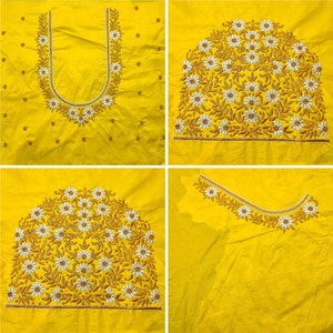 RAJVILASH Art Silk Embroidered Blouse Material
