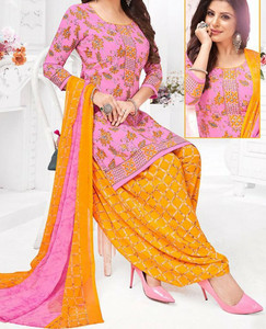 VERCO Crepe Printed Salwar Suit Material