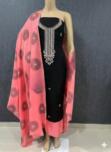 REET MAHAL Pure Cotton Embroidered Salwar Suit Material