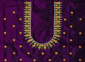 vishwambhari enterprise Art Silk Embroidered Blouse Material