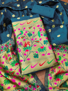 Divastri Pure Silk Embellished Salwar Suit Material