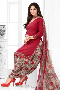 YASHIKA Crepe Printed Salwar Suit Material