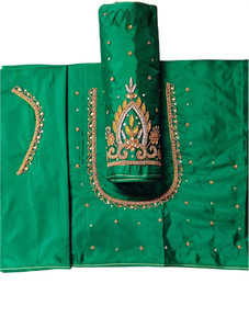 THE ZIVAA Art Silk Embroidered, Self Design Blouse Material