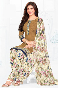 SIMPLYETHNIC Crepe Printed Kurta & Churidar Material