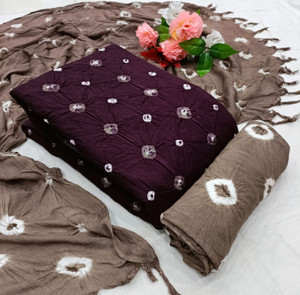 NIYAMI Viscose Rayon Polka Print, Printed, Self Design, Colorblock Salwar Suit Material