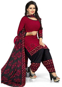 Sarvagny Crepe Printed Salwar Suit Material