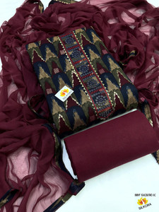 SILKORA Pure Cotton Printed Salwar Suit Material