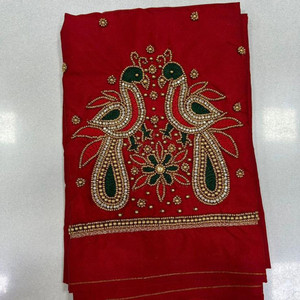 cutyfab Art Silk Embroidered Blouse Material