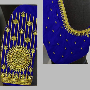 SRIBALAJIESTORE Art Silk Embroidered Blouse Material