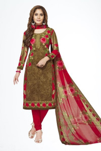 Atraasii Crepe Striped Salwar Suit Material