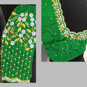 SRIBALAJIESTORE Art Silk Embroidered Blouse Material