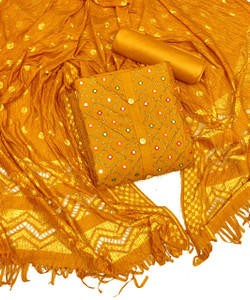 वल्लवी फैशन कॉटन ब्लेंड एम्ब्रॉइडरेड सलवार सूट मटेरियल