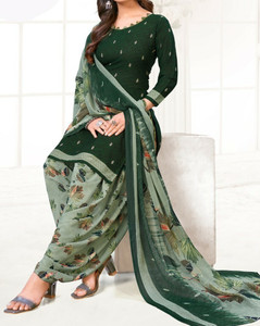 HE VAHLA Crepe Printed Salwar Suit Material