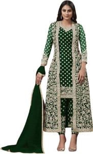 Amit Net/Lace Embroidered Salwar Suit Material