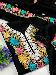 Palsana Cotton Silk Embroidered Salwar Suit Material