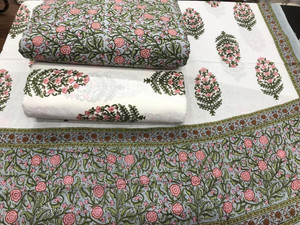 KWATCHI Pure Cotton Floral Print Salwar Suit Material