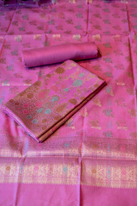 BANARASI POSHAK Cotton Silk Printed Salwar Suit Material