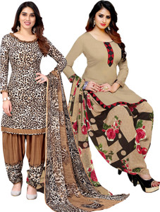 AYKA CLOTHINGS Crepe Printed Kurta & Patiyala Material