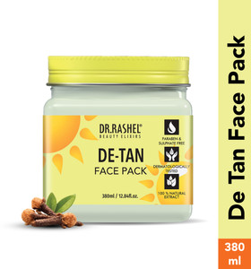 DR.RASHEL De-Tan Face Pack For Skin with Walnut & Clove Extracts | Tan Removal Formula