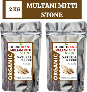 その他 加工食品 multani mitti stone 2 kg clay KHUSHIRANG Organic Multani Mitti Stone 2kg (1kg each) Pack