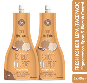 Nat Habit Orange Kalonji Lepa Face Mask For Women,Men|Pigmentation, Spot & Blemish Control