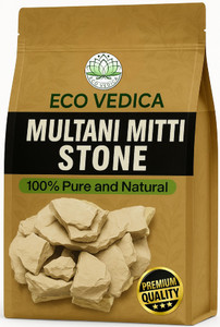 Ecovedica Multani Mitti Stones (1kg) Pure & Natural Fuller's Earth Face Pack (1KG)