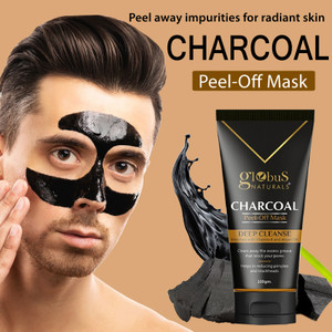 Globus Naturals Activated Charcoal Peel off Mask For Men, Blackheads & Dead Cell removal
