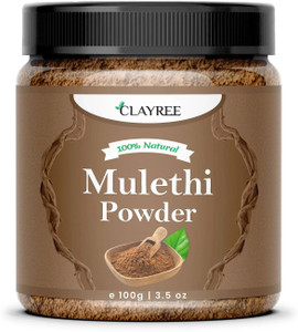 Clayree 100% Pure Mulethi Powder | Licorice Root Powder for Skin Whitening,Hair Growth