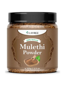 Clayree 100% Pure Mulethi Powder | Licorice Root Powder for Skin Whitening,Hair Growth