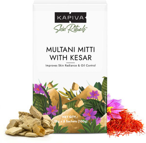 Kapiva Multani Mitti with Kesar for Face, Face Pack for Glowing Skin