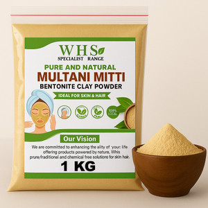 Whs Pure Multani Mitti 1Kg for Skin Brightening & Acne Care | Natural Clay