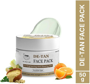 TNW - The Natural Wash De-Tan Face Pack | Kojic Acid & Orange Extract For Glowing Skin