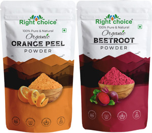 RIGHT CHOICE 100% Natural & Pure Orange Peel and Beetroot Powder For Face Pack And Hair Pack
