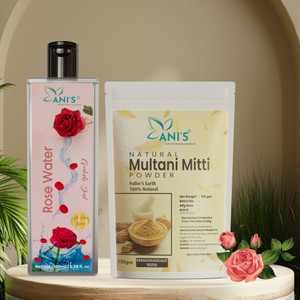 एनीज़ Premium Quality Rose Water (Gulab Jal) With Multani For face & Skin/Eyes