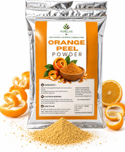 purelive PURE 100% Pure Orange Peel Powder for Skin & Hair Care - External Use 50g