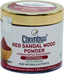Chembys 100% Natural Red Sandalwood Powder for Tan Removal, Acne & Soft Skin Care