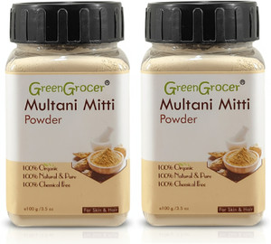 GreenGrocer Pure Natural Multani Mitti Powder For Skin And Hair Face Pack.