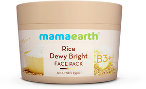 Mamaearth Rice Dewy Bright Face Pack with Rice Water & Niacinamide For Glass Skin