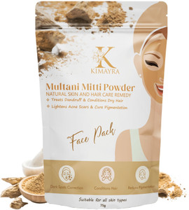 KIMAYRA Pure & Natural Multani Mitti Powder| Bentonite Clay | Great For Hair, Face, Skin