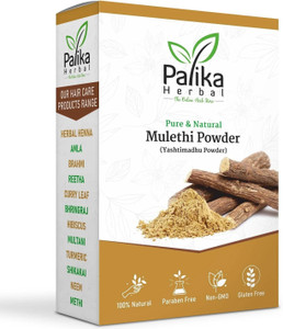 Palika Herbal Natural Mulethi Powder For Face, Hair | Yashtimadhu Powder, Liquorice Powder