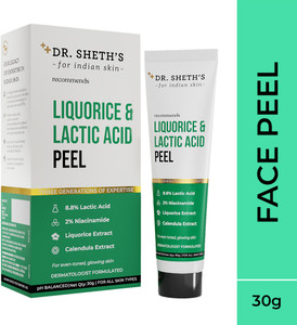 Dr. Sheth's Liquorice & Lactic Acid Peel for Exfoliation, Acne & Pigmentation
