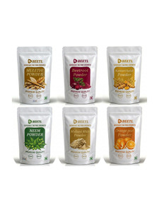 BEETL Mulethi, Beetroot, Kasturi Haldi, Neem, Multani Mitti & Orange Peel , face Pack