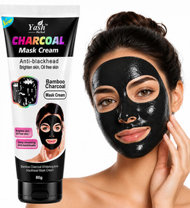 Yash Herbal Charcoal peel off mask Face Mask Cream Blackhead Removal For Women & Men Pouch