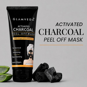 GLAMVEDA Charcoal Peel off Face Mask | Face Pack For Anti Pollution & Blackhead Removal